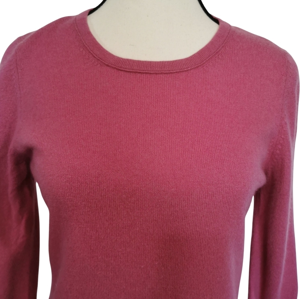 Elena Solano 100% Cashmere Knit Sweater Dusty Pink Sz M (S) - Picture 3 of 9